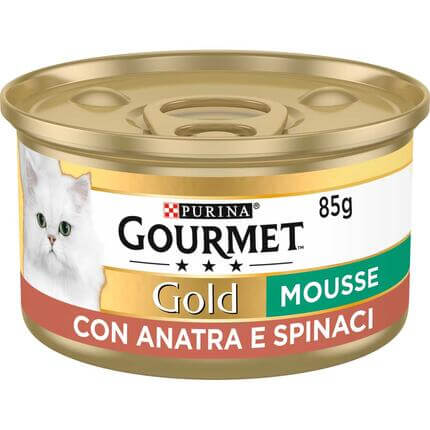 GOURMET Gold Gatto Mousse con Anatra e un Tocco di Spinaci