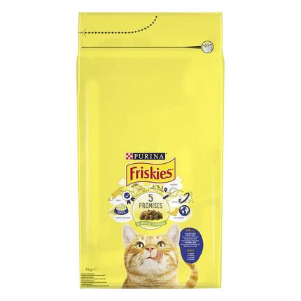 FRISKIES Gatto Crocchette Adult - Con un gustoso mix di Merluzzo e Tonno e con Verdure