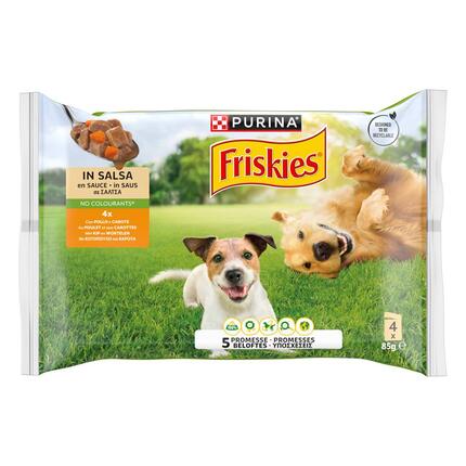 FRISKIES Cane Bocconi in salsa con Pollo e Carote