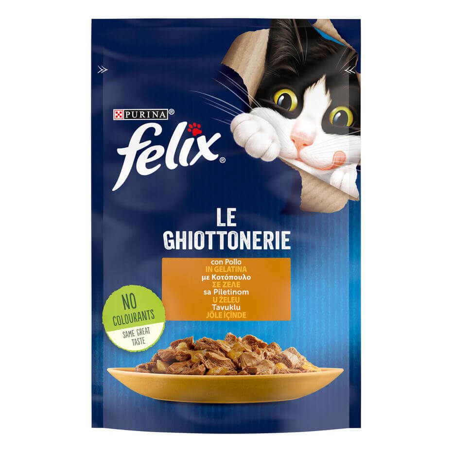 12480120_FELIX Le GHIOTTONERIE Gatto Con Pollo e Gelatina 85 g