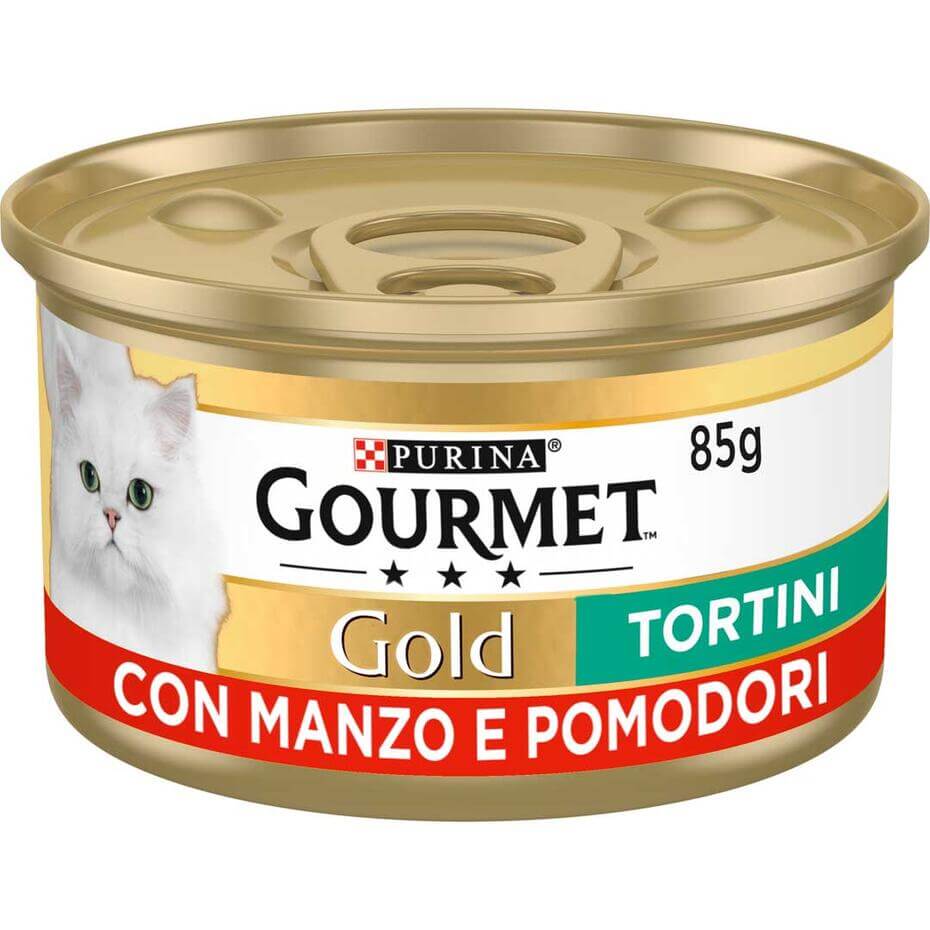 GOURMET Gold Tortini Gatto con Manzo e Pomodori