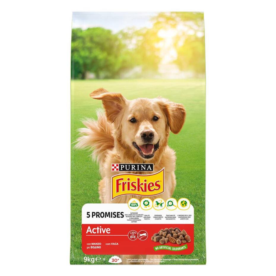 FRISKIES Cane Crocchette Active - Con Manzo